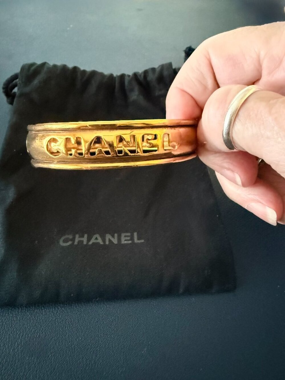 Authentic Vintage Chanel Paris Bangle Bracelet - Includes COA - PreLoved